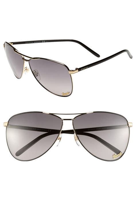 gucci metal wave sunglasses|gucci 62mm aviator sunglasses.